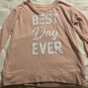 Justice Girls pink  size 12 light weight sweater.